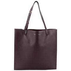 celine smooth calfskin triple shopper tote burgundy|Celine.